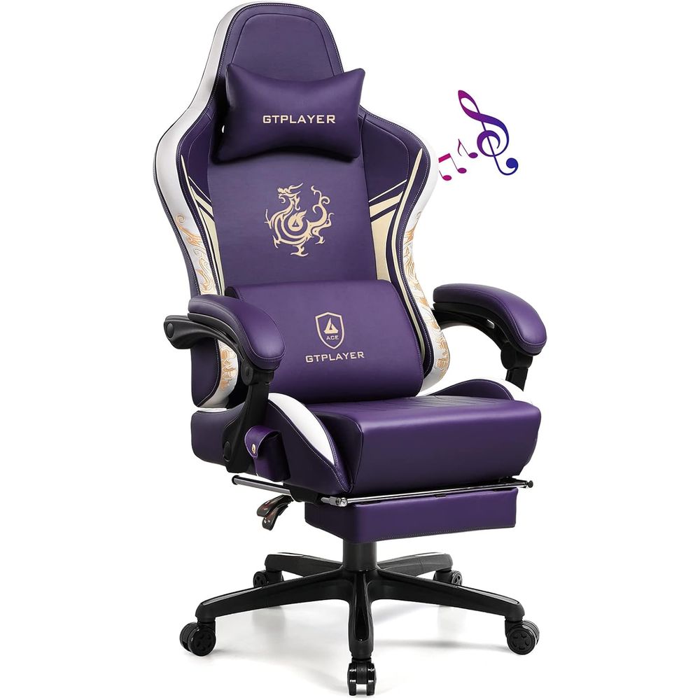 Esports & Gaming Optics Gmbh - Ergonomic Bluetooth Gaming Chair with Footrest,