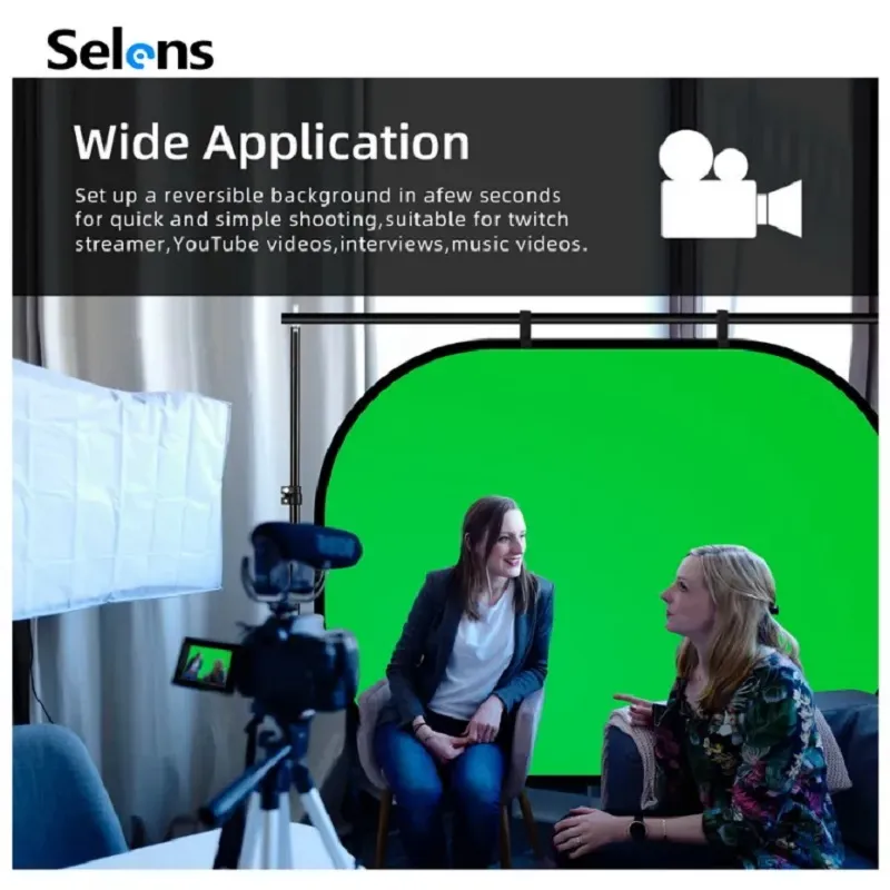 Selens 100x150cm Green Screen  - Green Screen Collapsible avaliação e preço