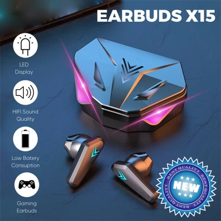 X15 TWS Wireless Earphone Blue - Esports Gaming Headset avaliação e preço