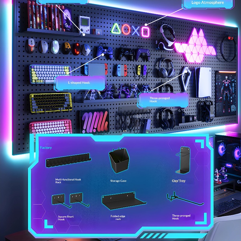 Heavy Duty Metal Pegboard Wall - Esports & Gaming Optics Gmbh avaliação e preço